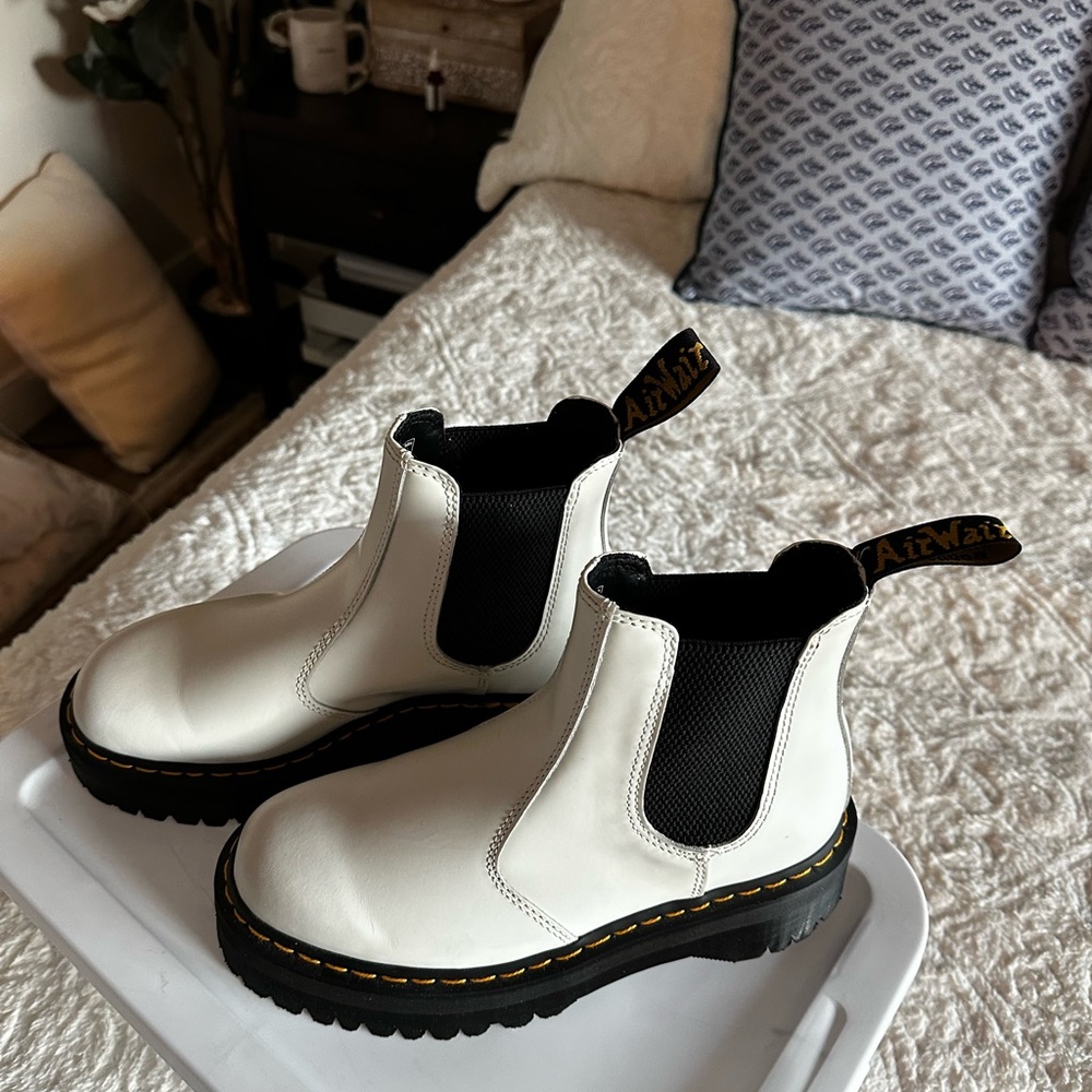 Dr. Martens White Ankle Boots - Picture 4 of 6